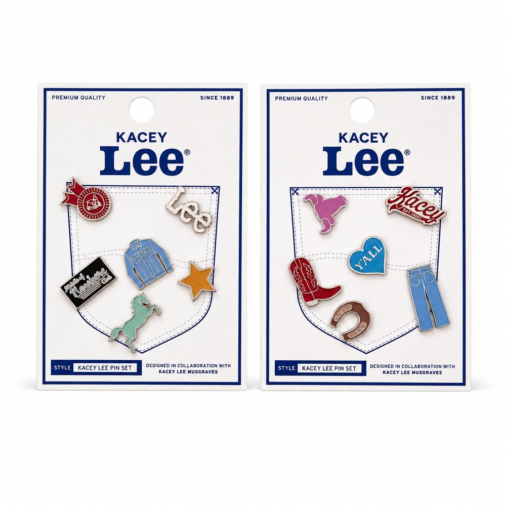 Lee x Kacey Musgraves Collab Enamel Western Pin Set of 12 Women's Multicolor NEW